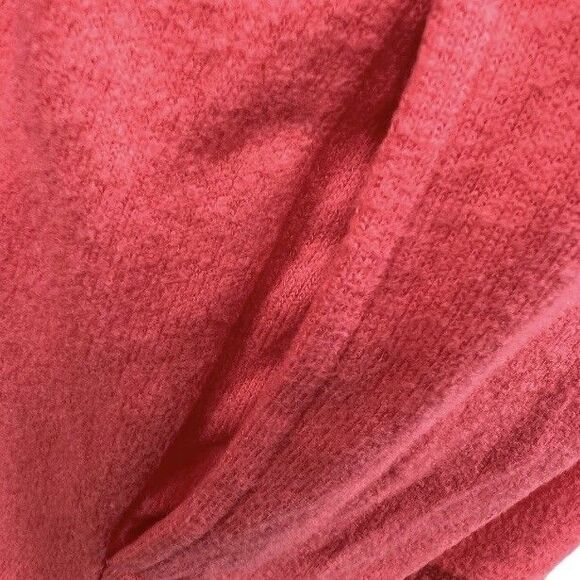 Favorite Lounge Top Plus Sz XXL Orange Drawstring Cowl Neck Knit Shirt Soft Cozy - Picture 7 of 11